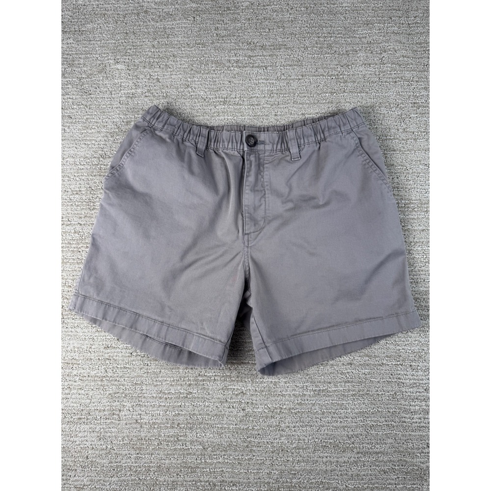 Chubbies Mens Grey Elastic Waist Twill Casual Shorts Size Medium 5.5 Inseam